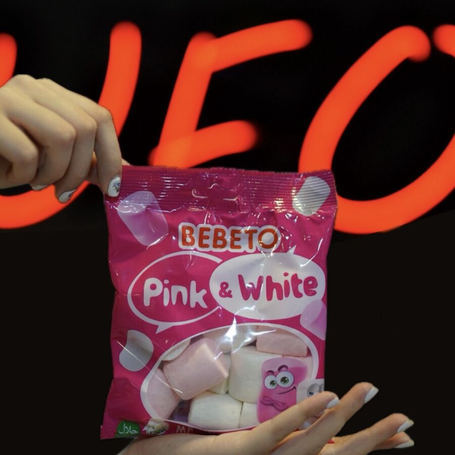 مارشمالو سفید صورتی ببتو (Bebeto)